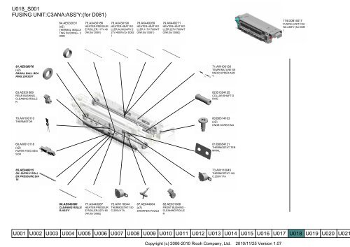 D081/D082 PARTS CATALOG