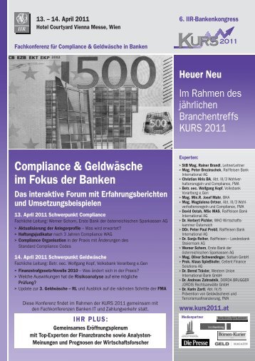 Compliance & Geldwäsche im Fokus der Banken - cellent finance ...