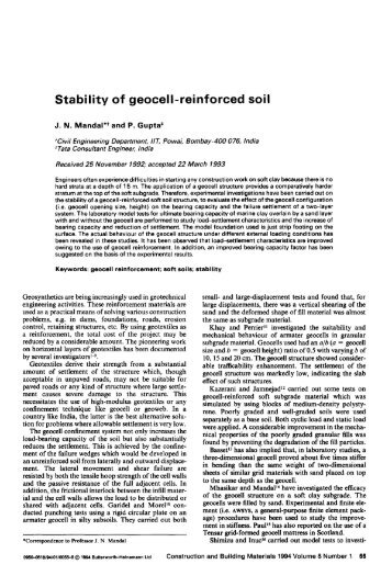 Stability of geocell-reinforced soil - Cell-Tek Geosynthetics