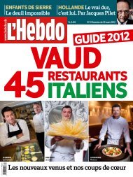Vaud: 45 restaurants italiens - presstourism.ch