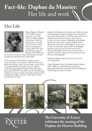 Fact-file: Daphne du Maurier: Her life and work - University of Exeter