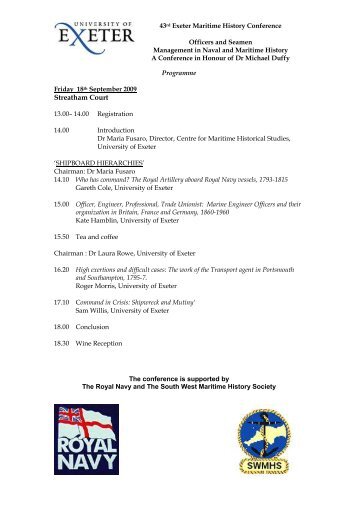 Conference programme - University of Exeter