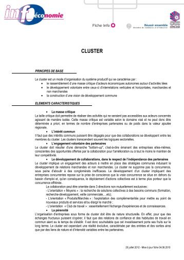 cluster - CCI Côte-d'Or