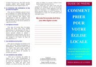 Comment prier pour l'église locale - Global Tracts