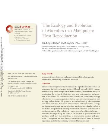 The Ecology and Evolution of Microbes that Manipulate Host ...