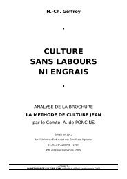 La méthode de culture sans labour ni engrais