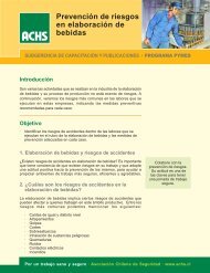 Prevención de riesgos en elaboración de bebidas - ACHS