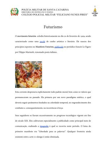 Texto Futurismo - Cfnp.com.br