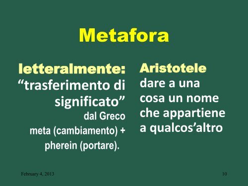 Le metafore in educazione - Milan Jan 13 - Italiano.pdf