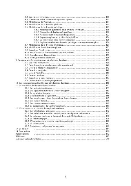 invasions et transferts biologiques - Centre d'Océanologie de ...