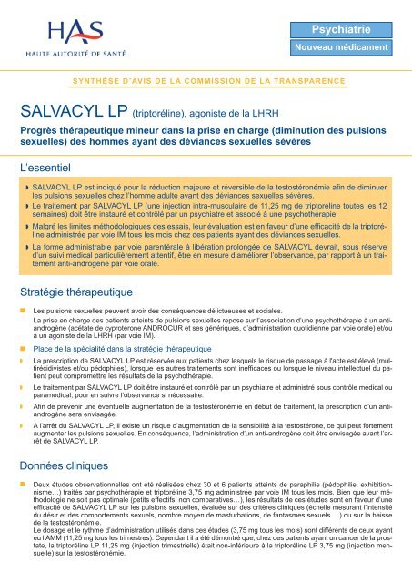 Synthèse d'avis SALVACYL L.P.