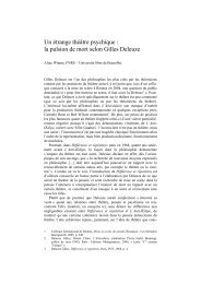 la pulsion de mort selon Gilles Deleuze - CRHT - Université Paris ...