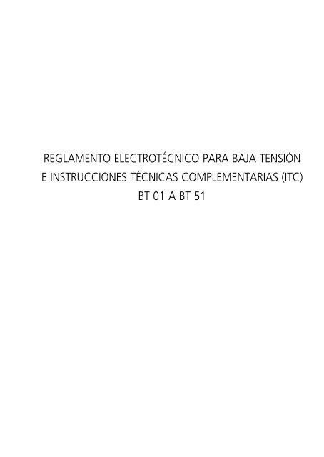 reglamento electroténico para baja tensión - Buscador de Centros ...