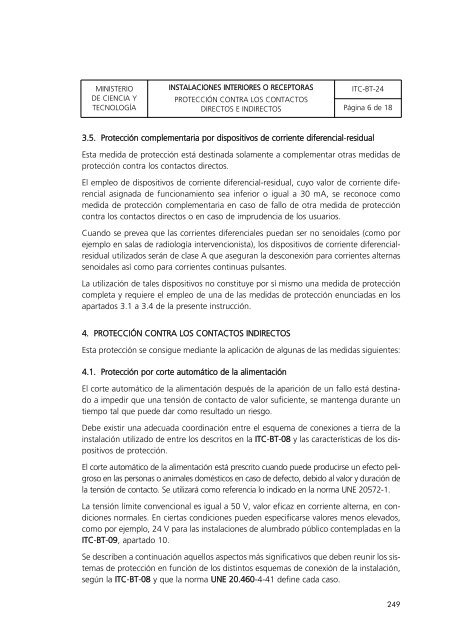 reglamento electroténico para baja tensión - Buscador de Centros ...