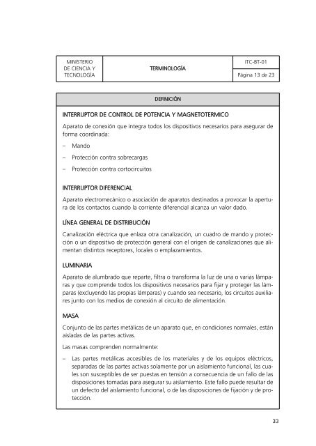 reglamento electroténico para baja tensión - Buscador de Centros ...