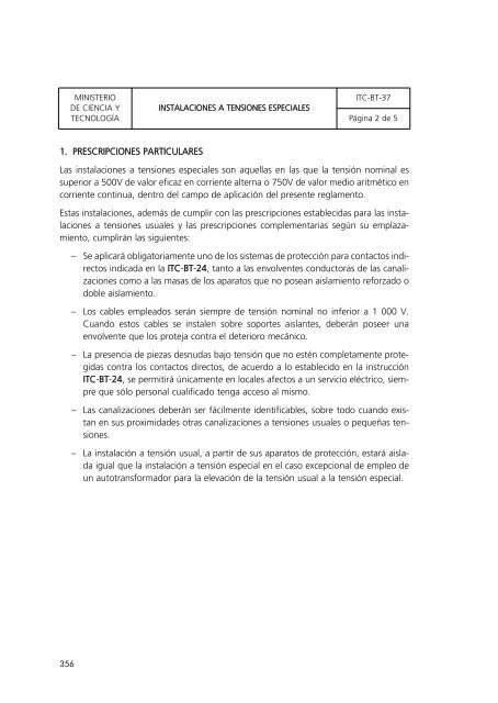 reglamento electroténico para baja tensión - Buscador de Centros ...