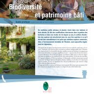 Biodiversité et patrimoine bâti - Parc naturel régional du Vexin français