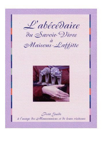 L'Abécédaire du Savoir-Vivre à Maisons-Laffitte - Ville de Maisons ...