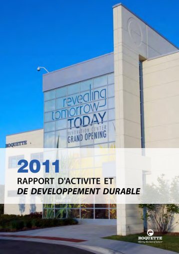 Télécharger le pdf du Rapport Développement Durable ... - Roquette