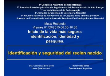 Identificación y seguridad del recién nacido - Sociedad Argentina de ...