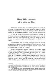 Henry Gilly (1755-1844) et la saline du Lion
