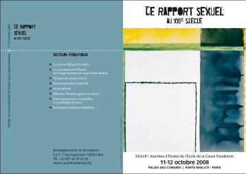 Le rapport sexuel - École de la cause freudienne