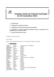 CR du Conseil municipal du 30 novembre 2012 - Les Ulis