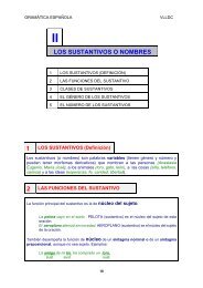 LOS SUSTANTIVOS O NOMBRES