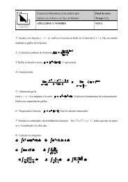 Examen de Matemáticas II, de análisis para realizar con el Derive ...