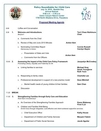Los Angeles County Policy Roundtable for Child Care