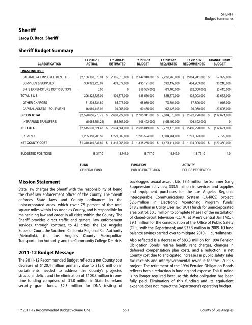 Recommended Budget Volume One.book - Chief Executive Office ...