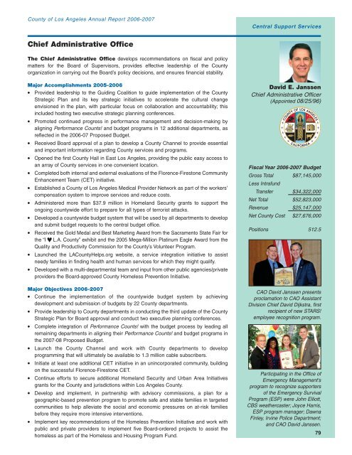 Annual Report - Chief Executive Office - Los Angeles County