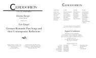 to see the program - Cerddorion