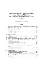 Sturm and Liouville's work on ordinary linear differential equations ...