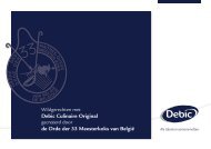 Debic Culinaire Original - Belgische Orde der 33 ... - Debic.com