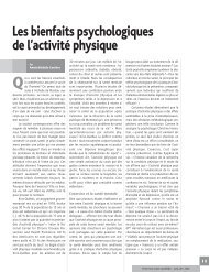 Les bienfaits psychologiques de l'activité physique - Ordre des ...