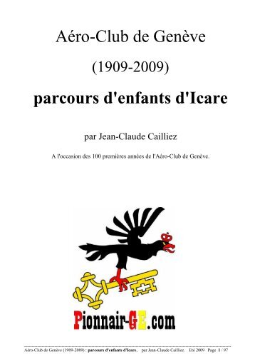 Aéro-Club de Genève parcours d'enfants d'Icare - Pionnair-GE