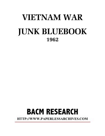 Vietnam War: Junk Bluebook (1962) - Paperless Archives