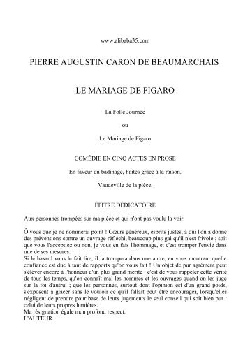 Texte intégral du Mariage de Figaro - Bac de français