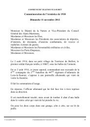 Lire la suite du discours - Mairie de Villeneuve Loubet