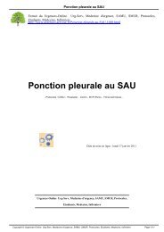 Ponction pleurale au SAU - Urgences-Online