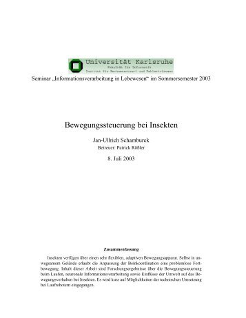 Bewegungssteuerung bei Insekten - CES