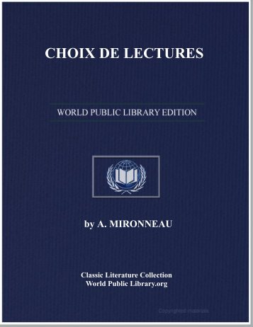 CHOIX DE LECTURES - World eBook Library