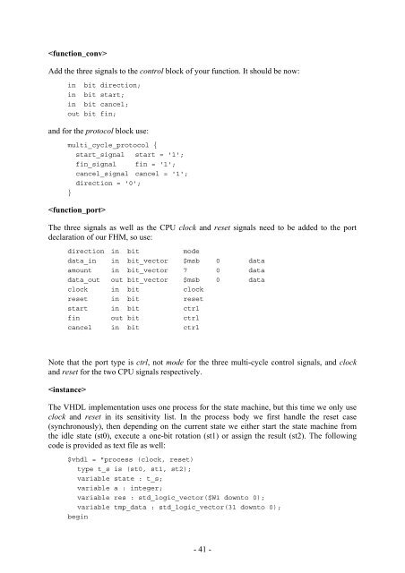 Script for Laboratory: Designing embedded ASIPs - CES