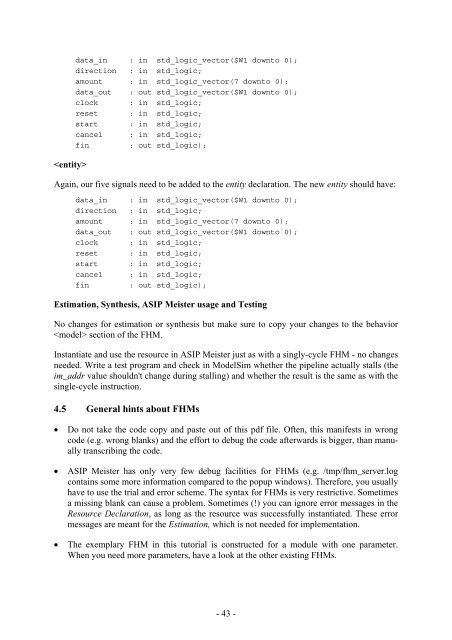 Script for Laboratory: Designing embedded ASIPs - CES