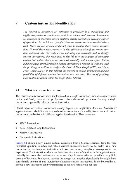 Script for Laboratory: Designing embedded ASIPs - CES