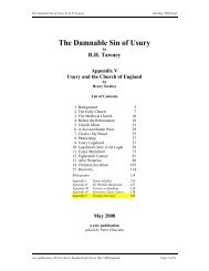 The Damnable Sin of Usury by RH Tawney - CESC