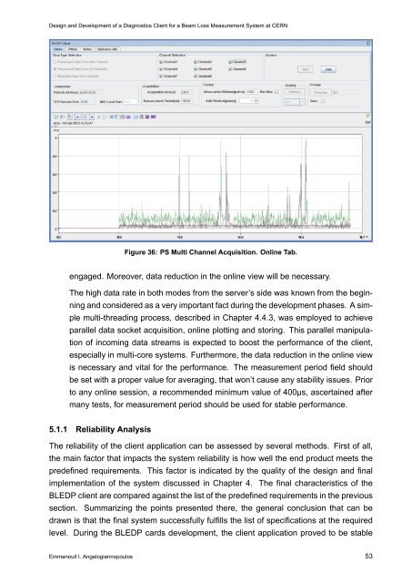 Design and Development of a Diagnostics Client for a Beam Loss ...