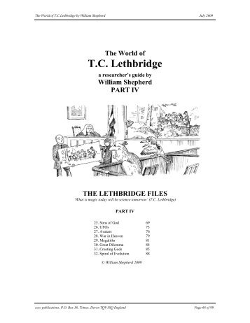 The World of T.C. Lethbridge - Part IV - CESC