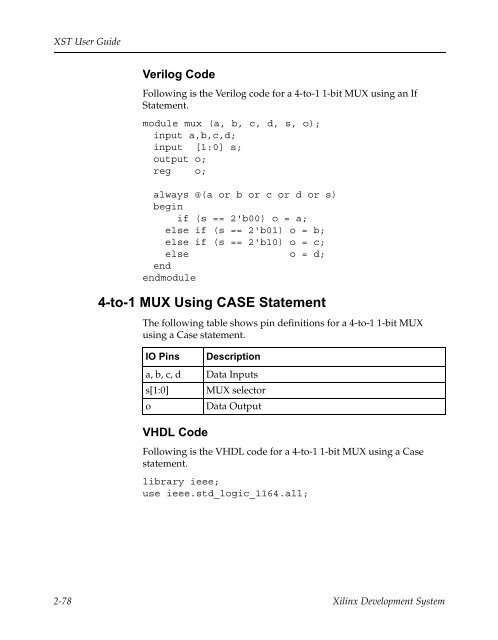 Xilinx Synthesis Technology User Guide